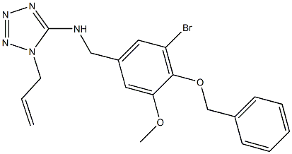 N-(1-allyl-1H-tetraazol-5-yl)-N-[4-(benzyloxy)-3-bromo-5-methoxybenzyl]amine 结构式