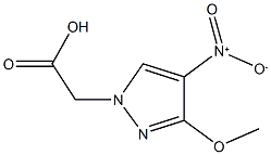 {4-nitro-3-methoxy-1H-pyrazol-1-yl}acetic acid 化学構造式