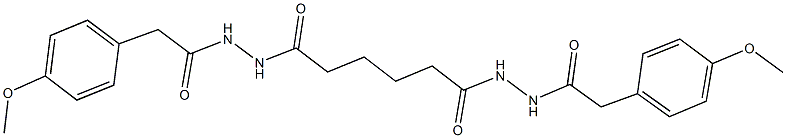 2-(4-methoxyphenyl)-N'-(6-{2-[(4-methoxyphenyl)acetyl]hydrazino}-6-oxohexanoyl)acetohydrazide 化学構造式