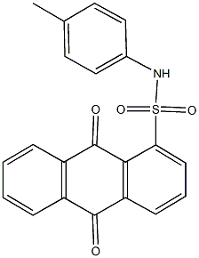 N-(4-methylphenyl)-9,10-dioxo-9,10-dihydro-1-anthracenesulfonamide Structure