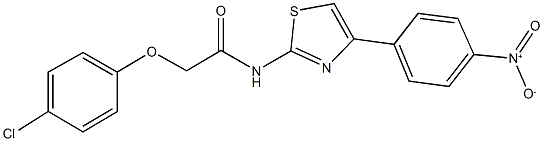 2-(4-chlorophenoxy)-N-(4-{4-nitrophenyl}-1,3-thiazol-2-yl)acetamide,,结构式