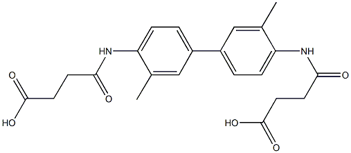 4-({4'-[(3-carboxypropanoyl)amino]-3,3'-dimethyl[1,1'-biphenyl]-4-yl}amino)-4-oxobutanoic acid Structure