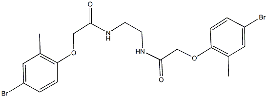 2-(4-bromo-2-methylphenoxy)-N-(2-{[(4-bromo-2-methylphenoxy)acetyl]amino}ethyl)acetamide Structure