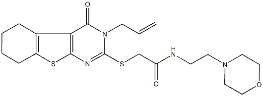  2-[(3-allyl-4-oxo-3,4,5,6,7,8-hexahydro[1]benzothieno[2,3-d]pyrimidin-2-yl)sulfanyl]-N-[2-(4-morpholinyl)ethyl]acetamide