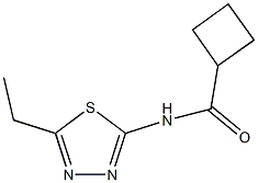 N-(5-ethyl-1,3,4-thiadiazol-2-yl)cyclobutanecarboxamide Struktur