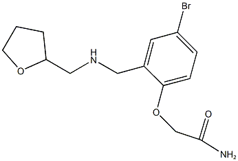 2-(4-bromo-2-{[(tetrahydro-2-furanylmethyl)amino]methyl}phenoxy)acetamide,,结构式