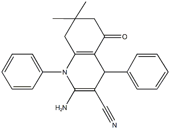 2-amino-7,7-dimethyl-5-oxo-1,4-diphenyl-1,4,5,6,7,8-hexahydro-3-quinolinecarbonitrile