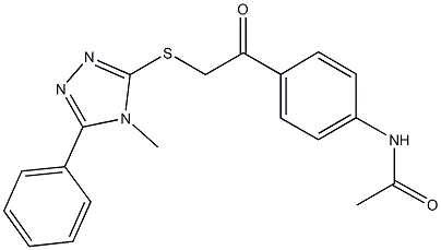 N-(4-{2-[(4-methyl-5-phenyl-4H-1,2,4-triazol-3-yl)sulfanyl]acetyl}phenyl)acetamide Structure