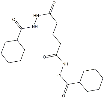 N'-{5-[2-(cyclohexylcarbonyl)hydrazino]-5-oxopentanoyl}cyclohexanecarbohydrazide 化学構造式