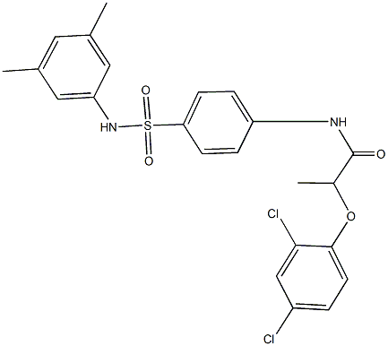 2-(2,4-dichlorophenoxy)-N-{4-[(3,5-dimethylanilino)sulfonyl]phenyl}propanamide Structure