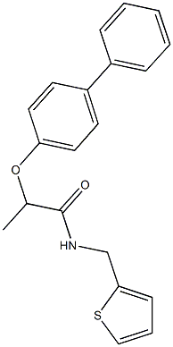 2-([1,1'-biphenyl]-4-yloxy)-N-(2-thienylmethyl)propanamide Struktur