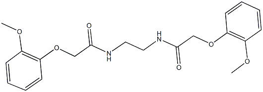 2-(2-methoxyphenoxy)-N-(2-{[(2-methoxyphenoxy)acetyl]amino}ethyl)acetamide Struktur