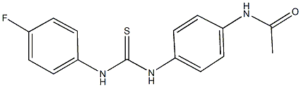 N-(4-{[(4-fluoroanilino)carbothioyl]amino}phenyl)acetamide Struktur