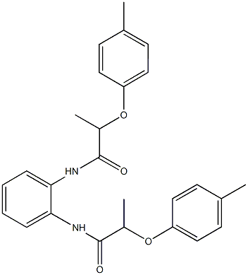 2-(4-methylphenoxy)-N-(2-{[2-(4-methylphenoxy)propanoyl]amino}phenyl)propanamide Struktur