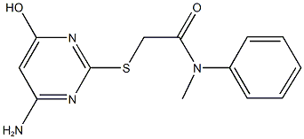 2-[(4-amino-6-hydroxy-2-pyrimidinyl)sulfanyl]-N-methyl-N-phenylacetamide Structure