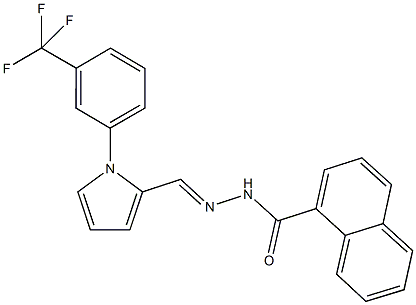 N'-({1-[3-(trifluoromethyl)phenyl]-1H-pyrrol-2-yl}methylene)-1-naphthohydrazide Struktur