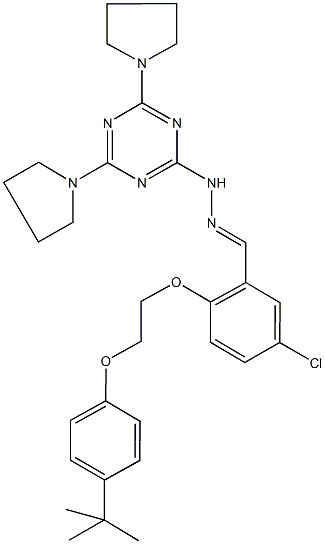 2-[2-(4-tert-butylphenoxy)ethoxy]-5-chlorobenzaldehyde (4,6-dipyrrolidin-1-yl-1,3,5-triazin-2-yl)hydrazone