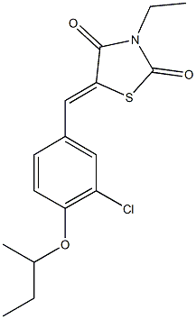 5-(4-sec-butoxy-3-chlorobenzylidene)-3-ethyl-1,3-thiazolidine-2,4-dione|