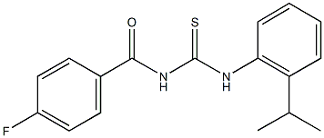 N-(4-fluorobenzoyl)-N'-(2-isopropylphenyl)thiourea 结构式