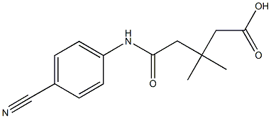 5-(4-cyanoanilino)-3,3-dimethyl-5-oxopentanoic acid|