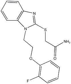 2-({1-[2-(2-fluorophenoxy)ethyl]-1H-benzimidazol-2-yl}sulfanyl)acetamide Struktur