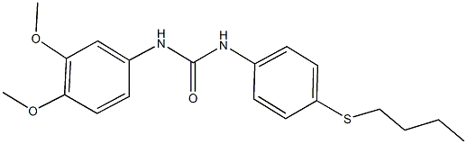 N-[4-(butylsulfanyl)phenyl]-N'-(3,4-dimethoxyphenyl)urea Structure