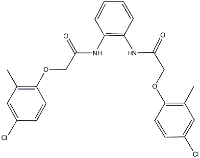 2-(4-chloro-2-methylphenoxy)-N-(2-{[(4-chloro-2-methylphenoxy)acetyl]amino}phenyl)acetamide,,结构式