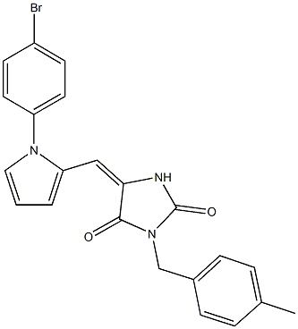 5-{[1-(4-bromophenyl)-1H-pyrrol-2-yl]methylene}-3-(4-methylbenzyl)-2,4-imidazolidinedione|