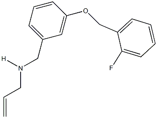 N-allyl-N-{3-[(2-fluorobenzyl)oxy]benzyl}amine Struktur