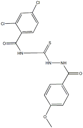 2,4-dichloro-N-{[2-(4-methoxybenzoyl)hydrazino]carbothioyl}benzamide Structure