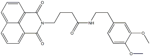 N-[2-(3,4-dimethoxyphenyl)ethyl]-4-(1,3-dioxo-1H-benzo[de]isoquinolin-2(3H)-yl)butanamide Struktur