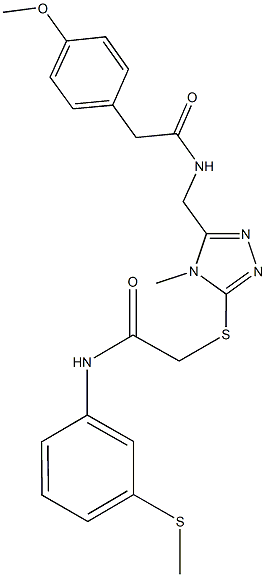 2-(4-methoxyphenyl)-N-{[4-methyl-5-({2-[3-(methylsulfanyl)anilino]-2-oxoethyl}sulfanyl)-4H-1,2,4-triazol-3-yl]methyl}acetamide