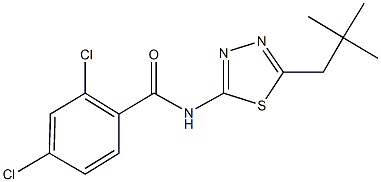 2,4-dichloro-N-(5-neopentyl-1,3,4-thiadiazol-2-yl)benzamide