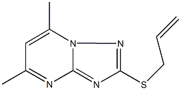 2-(allylsulfanyl)-5,7-dimethyl[1,2,4]triazolo[1,5-a]pyrimidine Structure