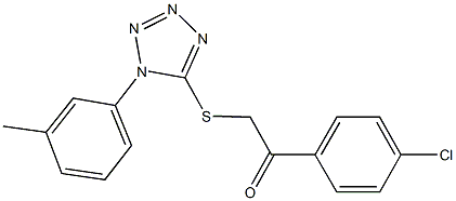 1-(4-chlorophenyl)-2-{[1-(3-methylphenyl)-1H-tetraazol-5-yl]sulfanyl}ethanone Structure