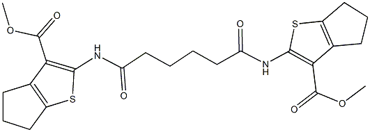  methyl2-[(6-{[3-(methoxycarbonyl)-5,6-dihydro-4H-cyclopenta[b]thien-2-yl]amino}-6-oxohexanoyl)amino]-5,6-dihydro-4H-cyclopenta[b]thiophene-3-carboxylate