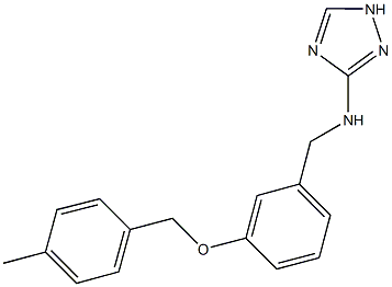 N-{3-[(4-methylbenzyl)oxy]benzyl}-N-(1H-1,2,4-triazol-3-yl)amine Structure