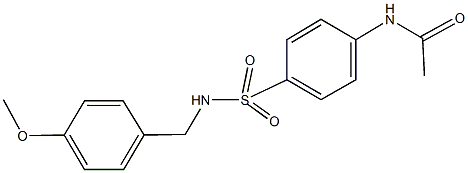 N-(4-{[(4-methoxybenzyl)amino]sulfonyl}phenyl)acetamide Structure