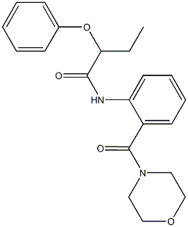 N-[2-(4-morpholinylcarbonyl)phenyl]-2-phenoxybutanamide Structure