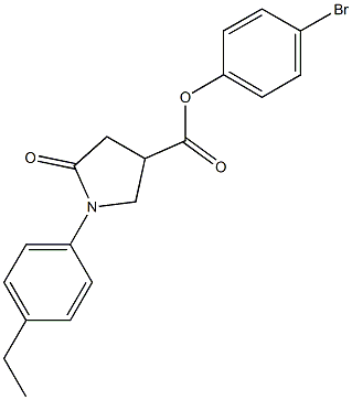 4-bromophenyl 1-(4-ethylphenyl)-5-oxo-3-pyrrolidinecarboxylate|