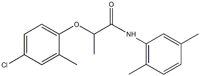 2-(4-chloro-2-methylphenoxy)-N-(2,5-dimethylphenyl)propanamide,,结构式