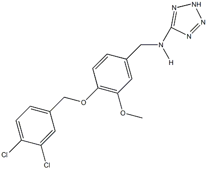 N-{4-[(3,4-dichlorobenzyl)oxy]-3-methoxybenzyl}-N-(2H-tetraazol-5-yl)amine Struktur