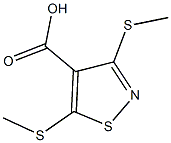 3,5-bis(methylsulfanyl)-4-isothiazolecarboxylic acid,,结构式