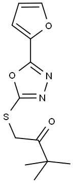  1-{[5-(2-furyl)-1,3,4-oxadiazol-2-yl]thio}-3,3-dimethyl-2-butanone