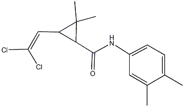 3-(2,2-dichlorovinyl)-N-(3,4-dimethylphenyl)-2,2-dimethylcyclopropanecarboxamide Structure