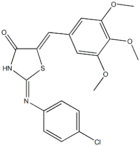 2-[(4-chlorophenyl)imino]-5-(3,4,5-trimethoxybenzylidene)-1,3-thiazolidin-4-one|