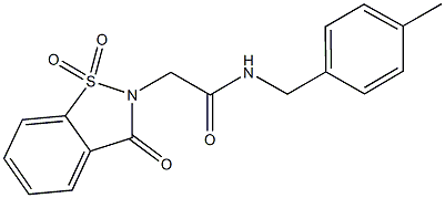2-(1,1-dioxido-3-oxo-1,2-benzisothiazol-2(3H)-yl)-N-(4-methylbenzyl)acetamide