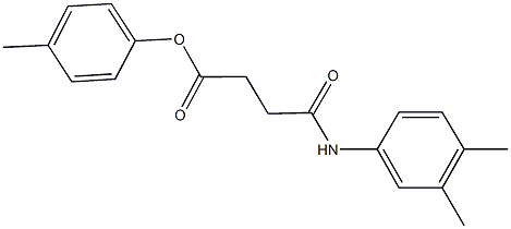 4-methylphenyl 4-(3,4-dimethylanilino)-4-oxobutanoate,,结构式