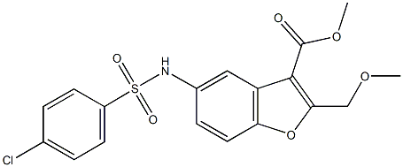  methyl 5-{[(4-chlorophenyl)sulfonyl]amino}-2-(methoxymethyl)-1-benzofuran-3-carboxylate