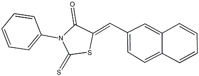 5-(2-naphthylmethylene)-3-phenyl-2-thioxo-1,3-thiazolidin-4-one Structure